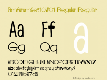 FimfarumSet10W01-Regular Regular Version 1.00 Font Sample