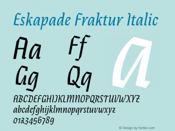 Eskapade Fraktur Italic Version 1.000;com.myfonts.type-together.eskapade.fraktur-italic.wfkit2.3SQh Font Sample