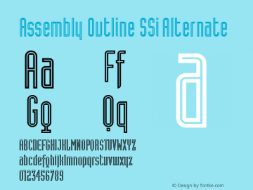 Assembly Outline SSi Alternate 001.000 Font Sample