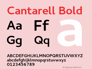 Cantarell Bold Version 0.0.19 Font Sample