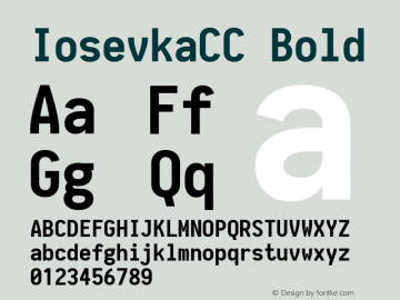 IosevkaCC Bold 1.6.2; ttfautohint (v1.4.1) Font Sample