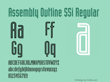 Assembly Outline SSi Regular 001.000 Font Sample