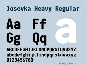 Iosevka Heavy Regular 1.6.2; ttfautohint (v1.4.1)图片样张