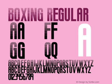 BOXING Regular Version 1.000;PS 001.001;hotconv 1.0.56 Font Sample