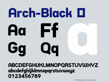 Arch-Black ☞ Version 1.000;com.myfonts.easy.typomancer.arch.black.wfkit2.version.483d图片样张