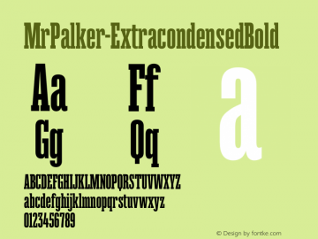 MrPalker-ExtracondensedBold ☞ Version 1.000;com.myfonts.easy.letterheadrussia.mr-palker.extracondensed-bold.wfkit2.version.4vYm图片样张