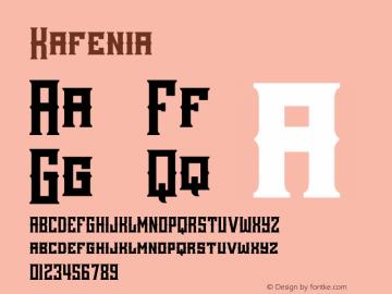 Kafenia ☞ Version 1.000;com.myfonts.easy.aetos.kafenia.regular.wfkit2.version.4w7s图片样张