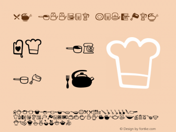 Mr Foodie Kitchen Version 1.000; initial release Font Sample