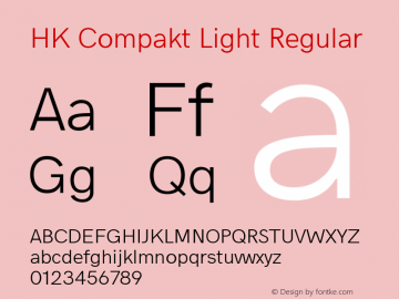 HK Compakt Light Regular Version 1.0图片样张