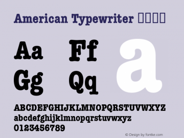 American Typewriter 紧缩粗体 7.1d1e1 Font Sample