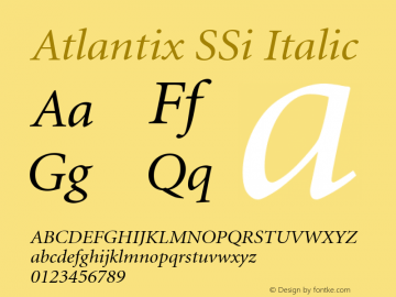 Atlantix SSi Italic 001.000图片样张