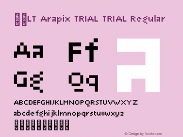 29LT Arapix TRIAL TRIAL Regular Version 1.001;PS 001.001;hotconv 1.0.88;makeotf.lib2.5.64775 Font Sample