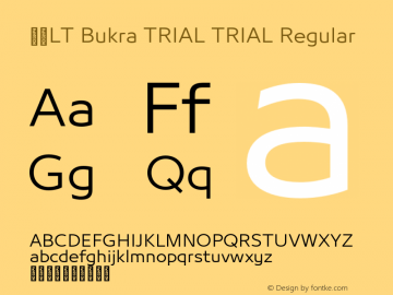 29LT Bukra TRIAL TRIAL Regular Version 1.029;PS 001.029;hotconv 1.0.88;makeotf.lib2.5.64775图片样张