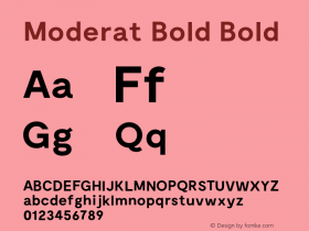 Moderat Bold Bold Version 1.000图片样张