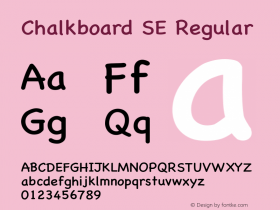 Chalkboard SE Regular 8.0d1e1 Font Sample