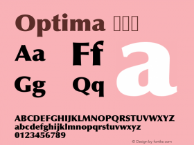 Optima 特黑体 6.1d4e1 Font Sample