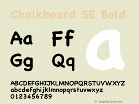 Chalkboard SE Bold 8.0d1e1 Font Sample