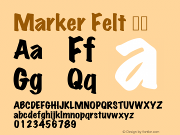 Marker Felt 宽体 7.0d7e1 Font Sample