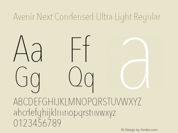 avenir next condensed regular font free