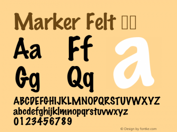 Marker Felt 瘦体 7.0d7e1 Font Sample