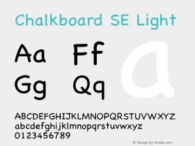 Chalkboard SE Light 8.0d1e1 Font Sample