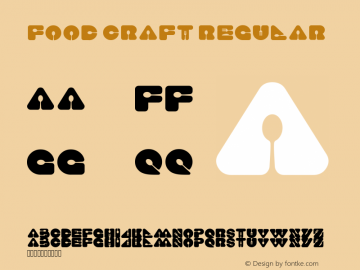 Food Craft Regular Version 1.00 December 8, 2015, initial release Font Sample