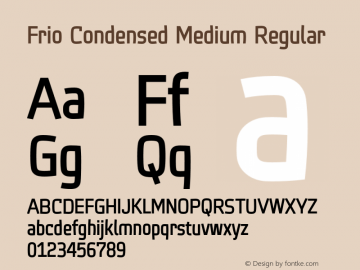 Frio Condensed Medium Regular Version 1.000;com.myfonts.lamatas.frio.cond-medium.wfkit2.3EyM Font Sample