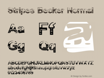 Stripes Becker Normal 1.0 Sat May 06 13:08:28 2000 Font Sample