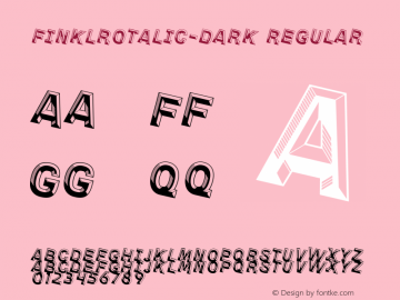 FinklRotalic-Dark Regular Version 0.000;PS 0.0;hotconv 1.0.70;makeotf.lib2.5.58329 Font Sample