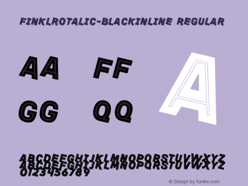 FinklRotalic-BlackInline Regular Version 0.000;PS 0.0;hotconv 1.0.70;makeotf.lib2.5.58329 Font Sample