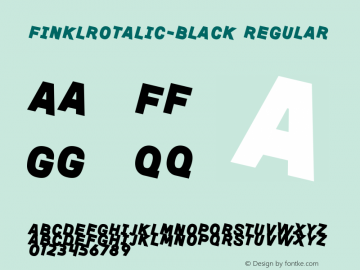 FinklRotalic-Black Regular Version 0.000;PS 0.0;hotconv 1.0.70;makeotf.lib2.5.58329 Font Sample