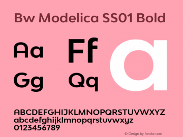 Bw Modelica SS01 Bold Version 1.030;com.myfonts.easy.branding-with-type.bw-modelica.ss01-bold.wfkit2.version.4whm Font Sample