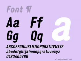 Font ¶ 1.001图片样张