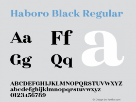 Haboro Black Regular Version 1.000;com.myfonts.easy.insigne.haboro.nor-black.wfkit2.version.4w2x Font Sample