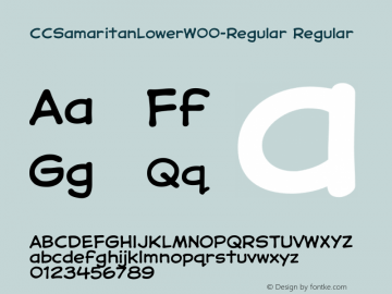 CCSamaritanLowerW00-Regular Regular Version 3.00 Font Sample