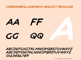 CCBrianBollandW00-BoldIt Regular Version 1.00 Font Sample