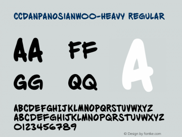 CCDanPanosianW00-Heavy Regular Version 1.00 Font Sample