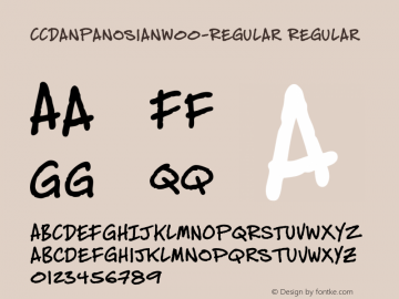 CCDanPanosianW00-Regular Regular Version 1.00 Font Sample