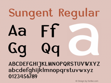 Sungent Regular 1.000图片样张