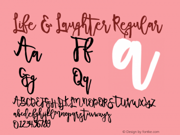 Life & Laughter Regular Version 1.00 January 15, 2016, initial release图片样张