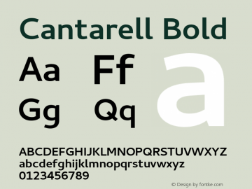 Cantarell Bold Version 0.0.19 Font Sample