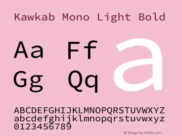 Kawkab Mono Light Bold Version 0.501 Font Sample