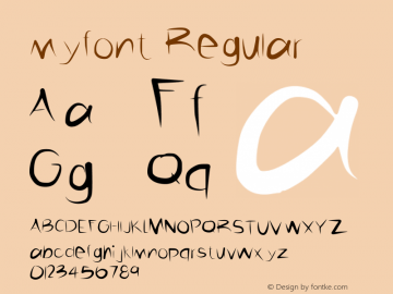 myfont Regular Version 2 Font Sample