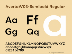 AvertaW03-Semibold Regular Version 1.20图片样张