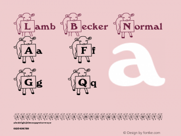 Lamb Becker Normal 1.0 Sat May 06 13:40:57 2000 Font Sample