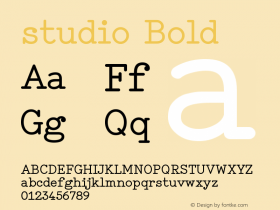 studio Bold Version 1.100;PS 1.001;hotconv 1.0.38 Font Sample