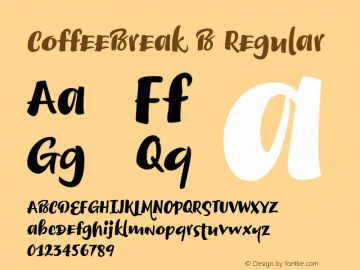 CoffeeBreak B Regular Version 1.000图片样张