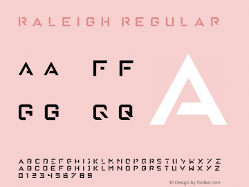 Raleigh Regular Version 1.00 January 18, 2016, initial release图片样张