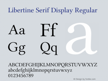 Libertine Serif Display Regular Version 6.0图片样张