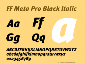 FF Meta Pro Black Italic Version 1.000;PS 001.001;hotconv 1.0.56图片样张